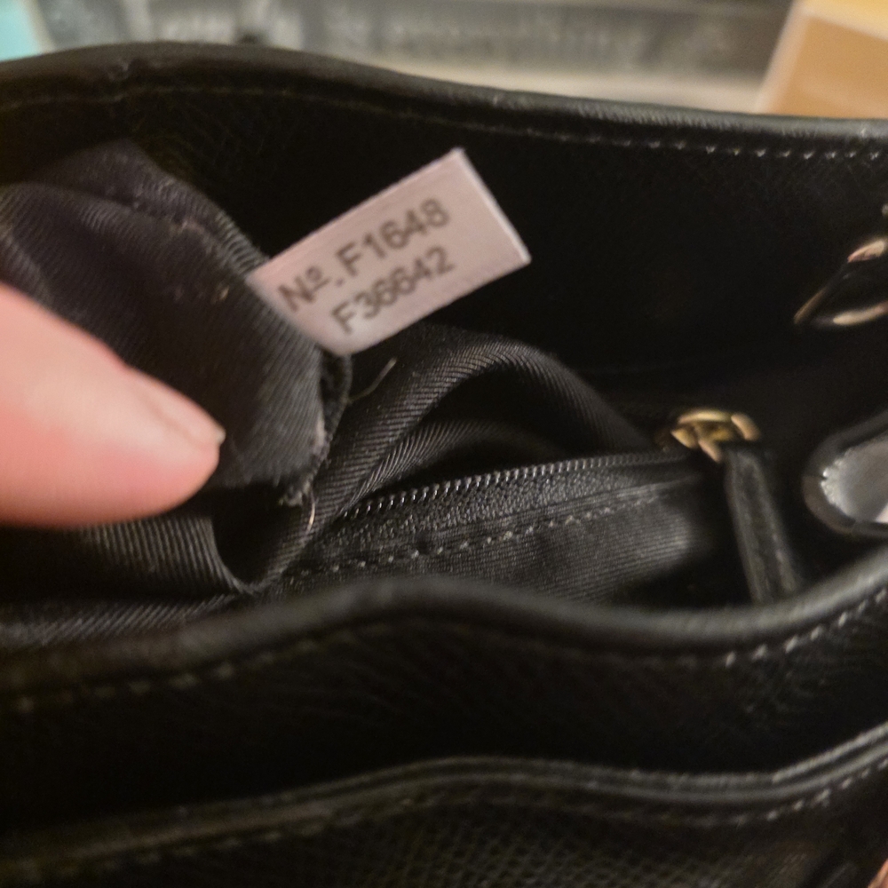 Coach Black Leather Handbag and Wristlet Set - Picture 5 of 7